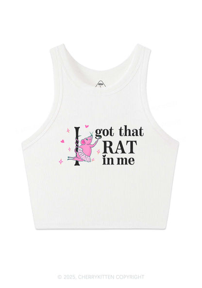 Got Rat In Me Y2K Crop Tank Top Cherrykitten