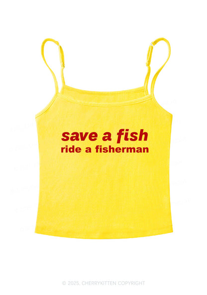 Save A Fish Y2K Spaghetti Strap Cami Cherrykitten