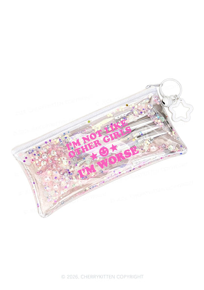 Im Worse Y2K Quicksand Transparent Pencil Pouch Cherrykitten