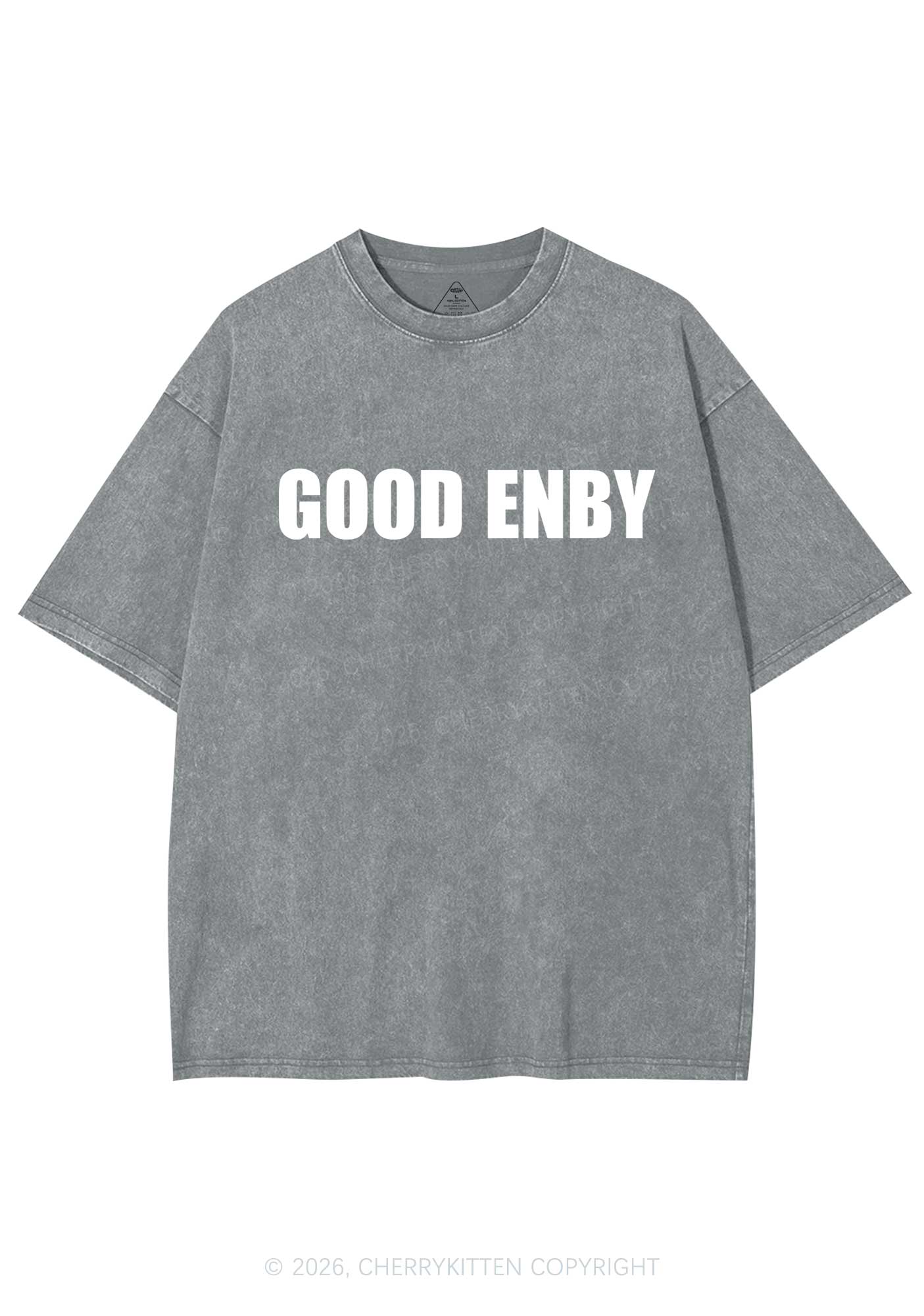 Good Enby Pride Y2K Shirts Washed Tee Cherrykitten