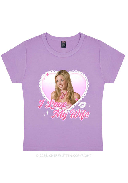 Custom I Love My Wife Y2K Baby Tee Cherrykitten