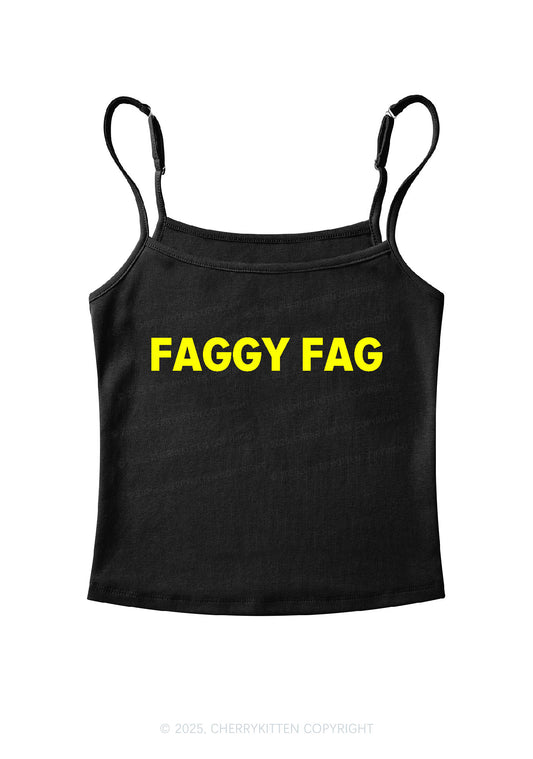 Faggy Fag Pride Y2K Spaghetti Strap Cami Cherrykitten