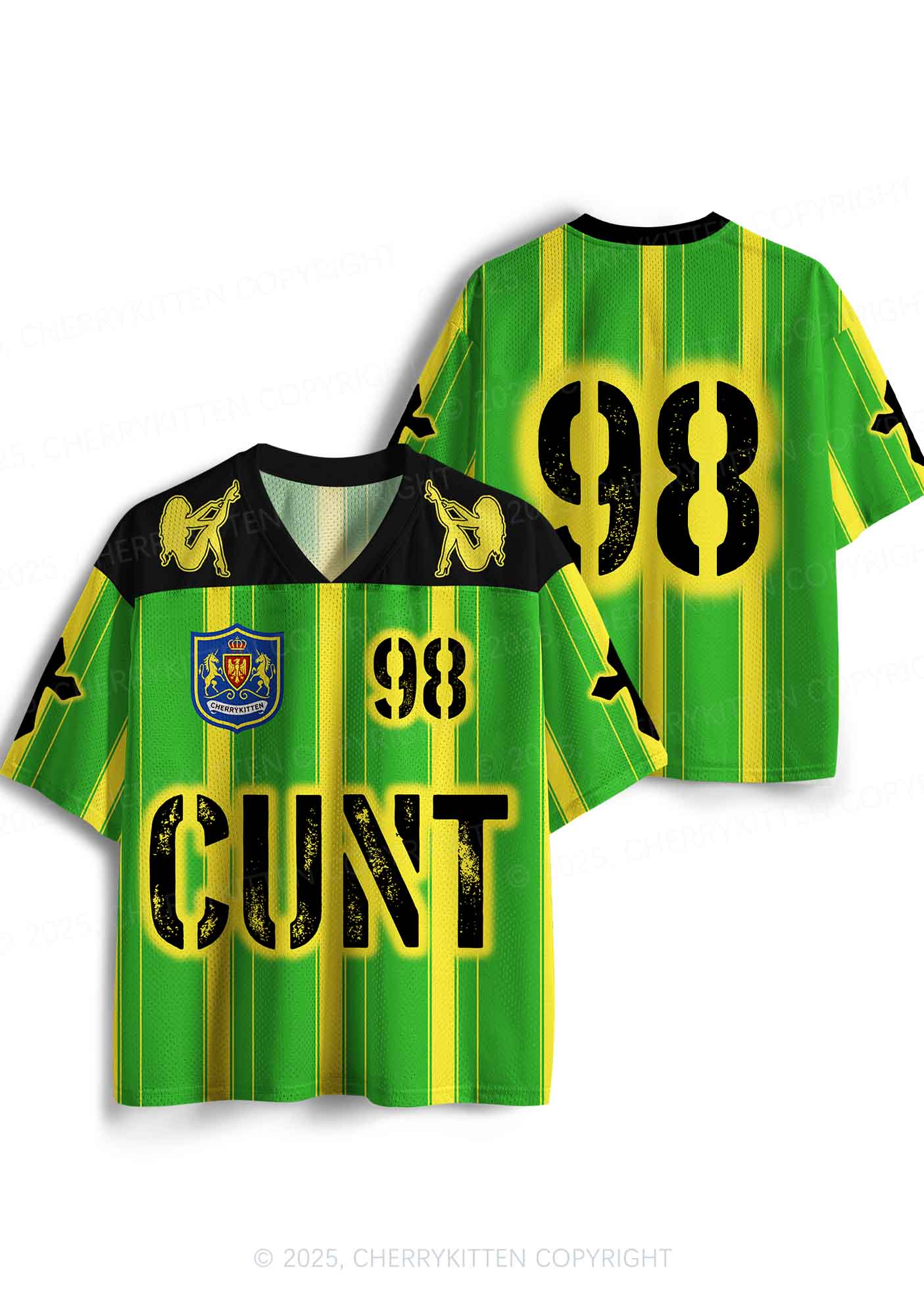 Custom Green Cxxt Y2K Sport Jersey Shirts Cherrykitten