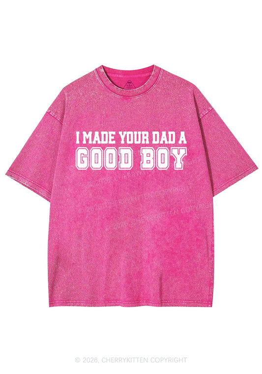 Made Your Dad A Good Boy Y2K Shirts Washed Tee Cherrykitten
