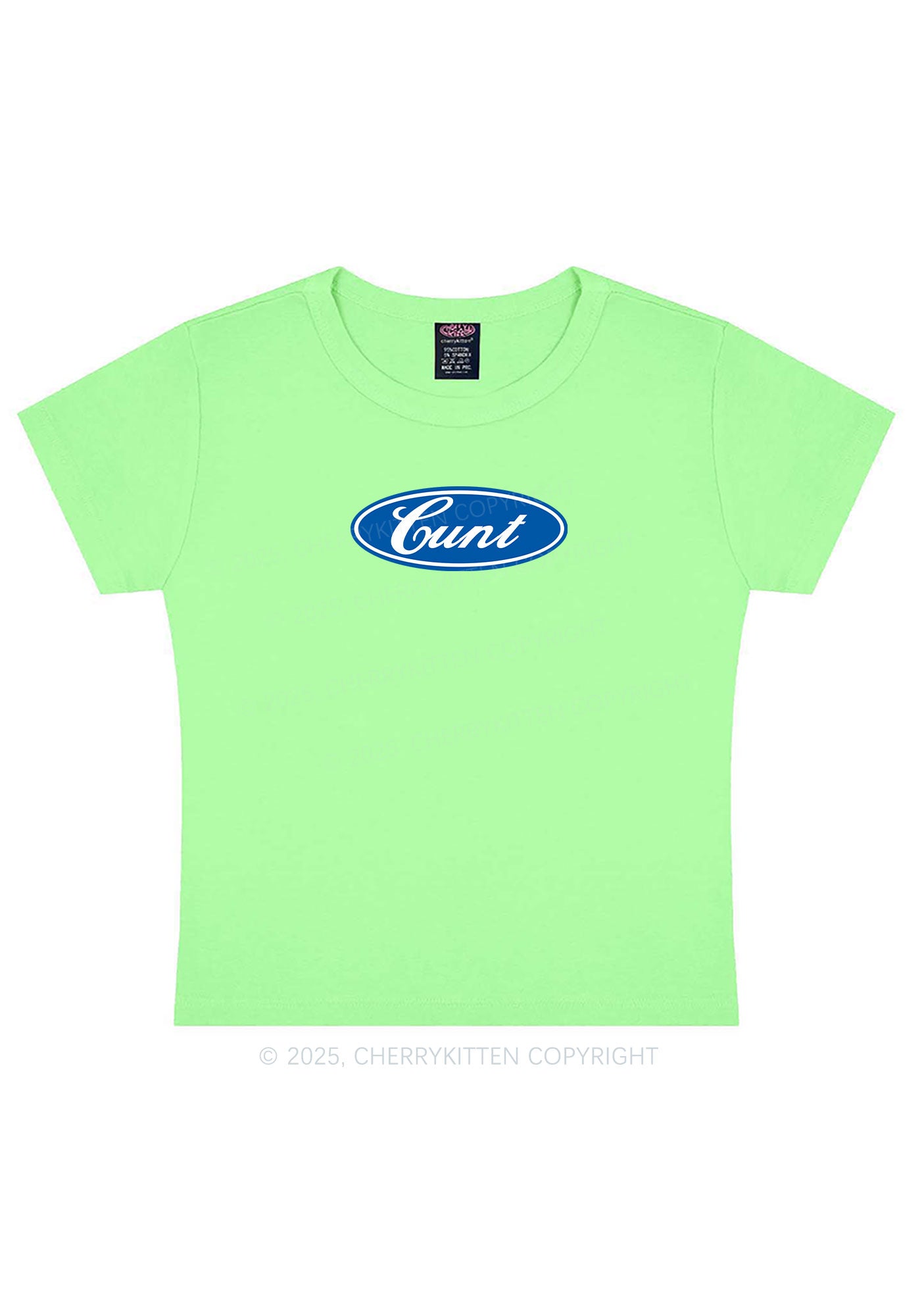 Oval Cxxt Y2K Baby Tee Cherrykitten