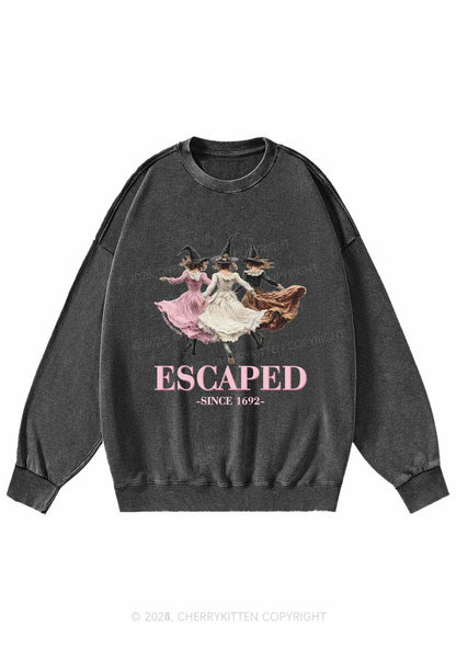 Halloween Escaped Skirts Witches Y2K Washed Sweatshirts Cherrykitten