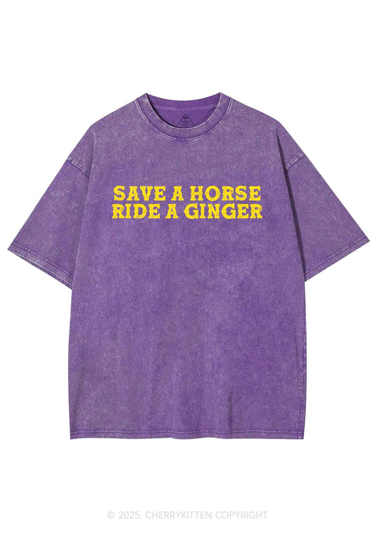 Ride A Ginger Y2K Shirts Washed Tee Cherrykitten