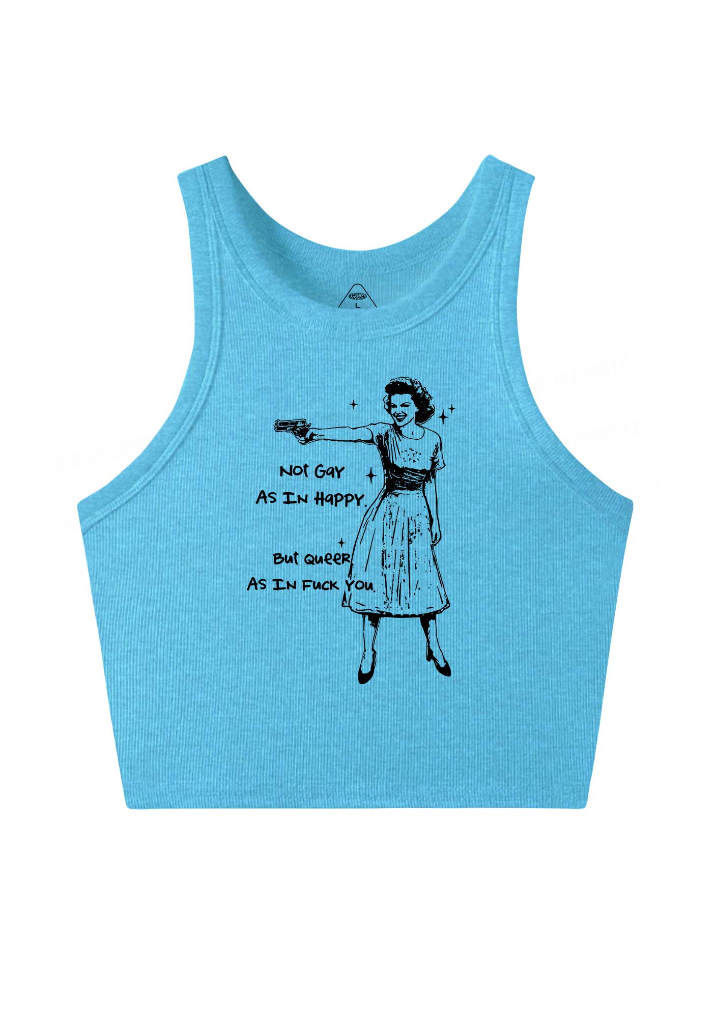 But Queer As In Pride Y2K Crop Tank Top Cherrykitten