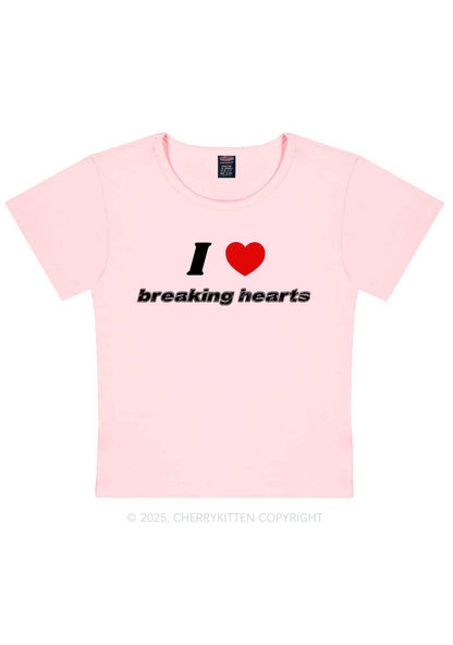 I Love Breaking Hearts Y2K Baby Tee Cherrykitten