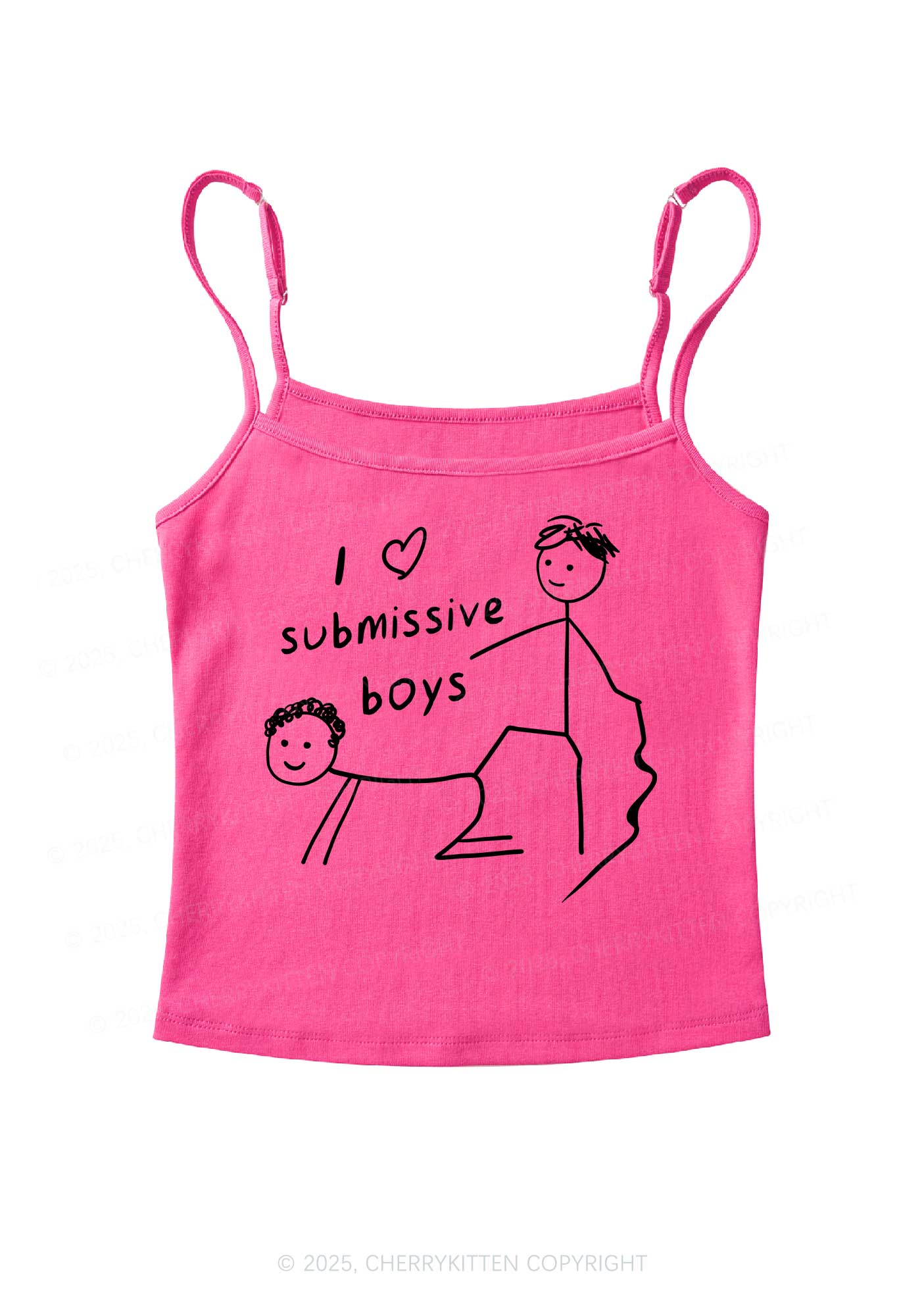 I Love S Gay Boys Pride Y2K Spaghetti Strap Cami Cherrykitten