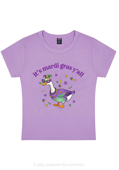 Its Mardi Gras Yall Y2K Baby Tee Cherrykitten