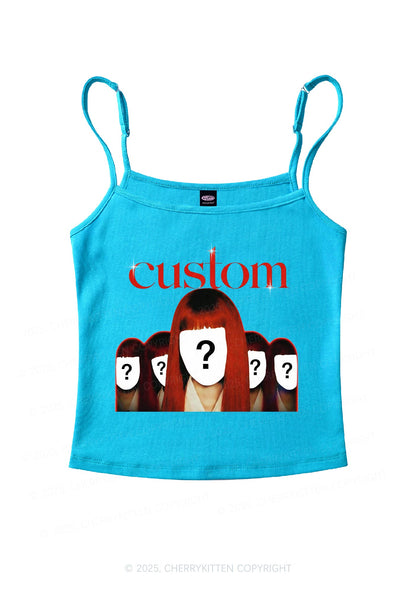 Custom Five Portraits Y2K Spaghetti Strap Cami Cherrykitten