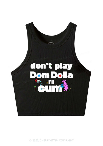 Do Not Play Dom Y2K Crop Tank Top Cherrykitten
