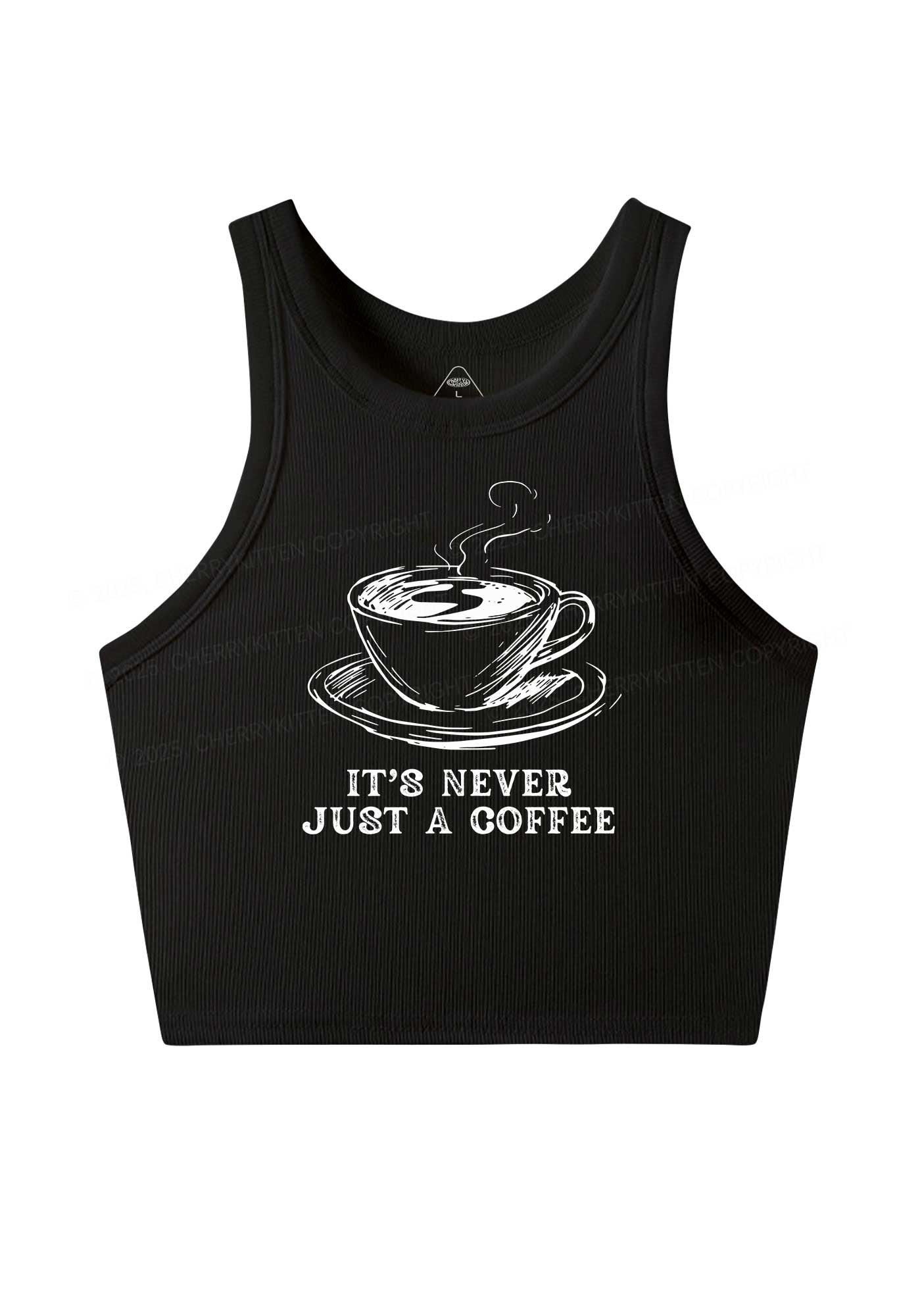 Its Never Just Coffee Pride Y2K Crop Tank Top Cherrykitten