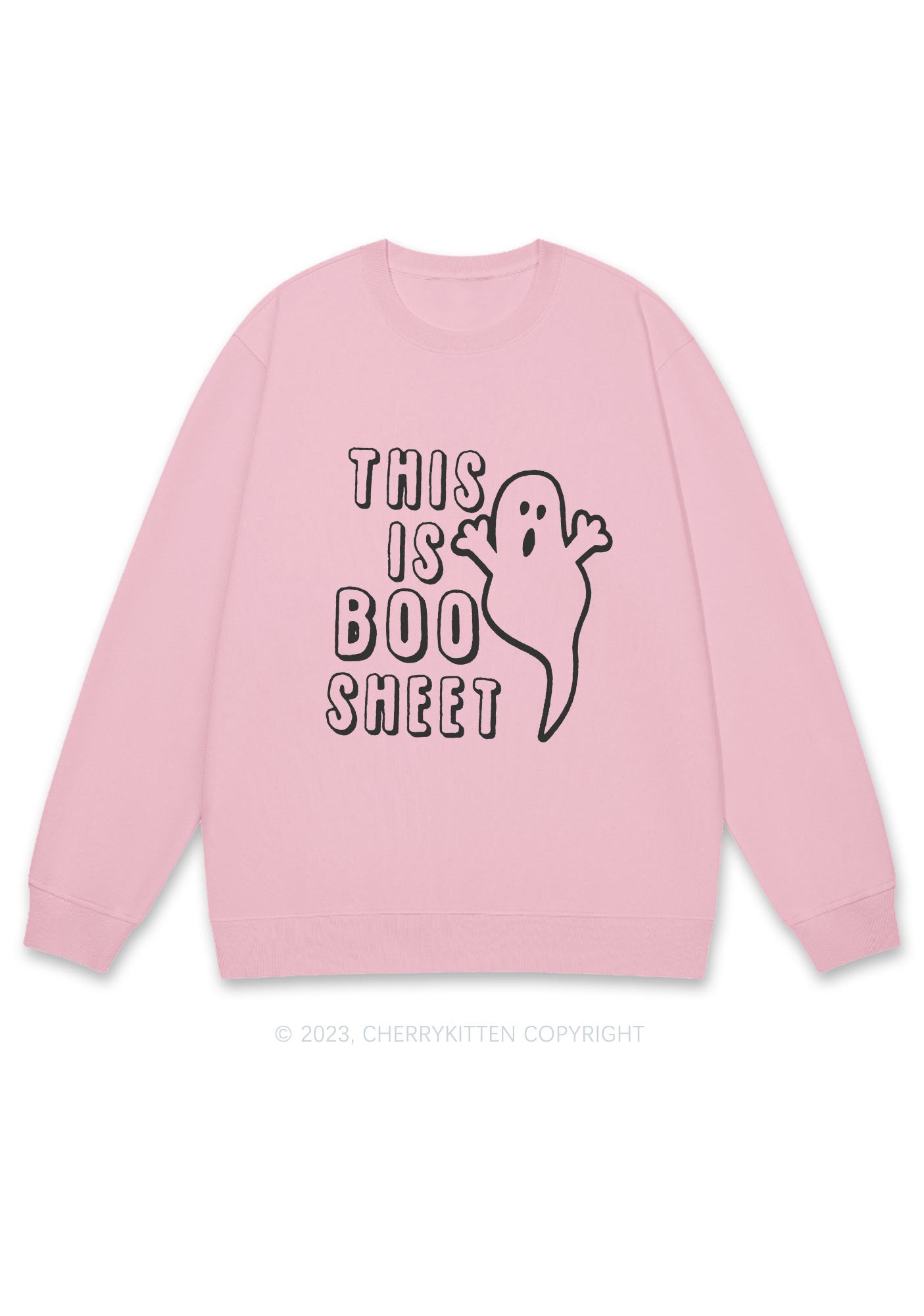 This Is Boo Sheet Ghost Halloween Y2K Sweatshirt Cherrykitten