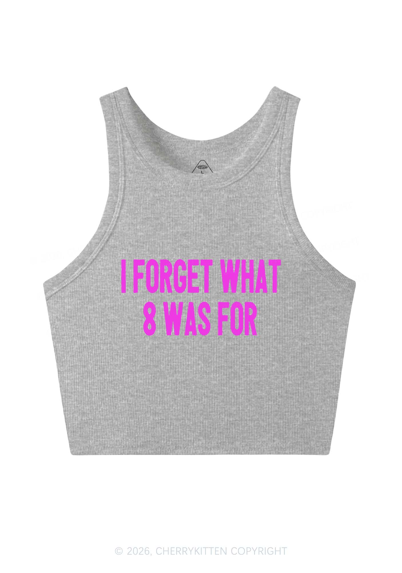I Forget What Eight Was For Pride Y2K Crop Tank Top Cherrykitten