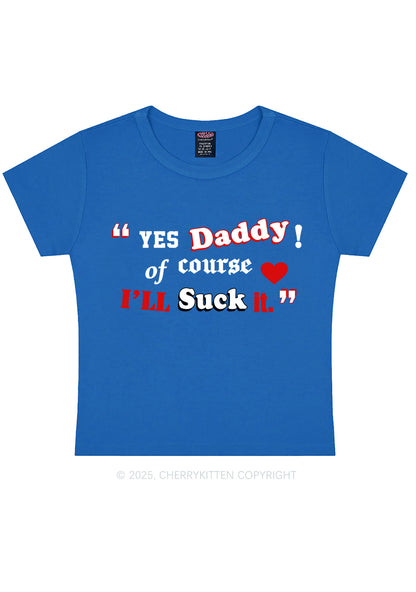 Daddy Suck It Y2K Baby Tee Cherrykitten