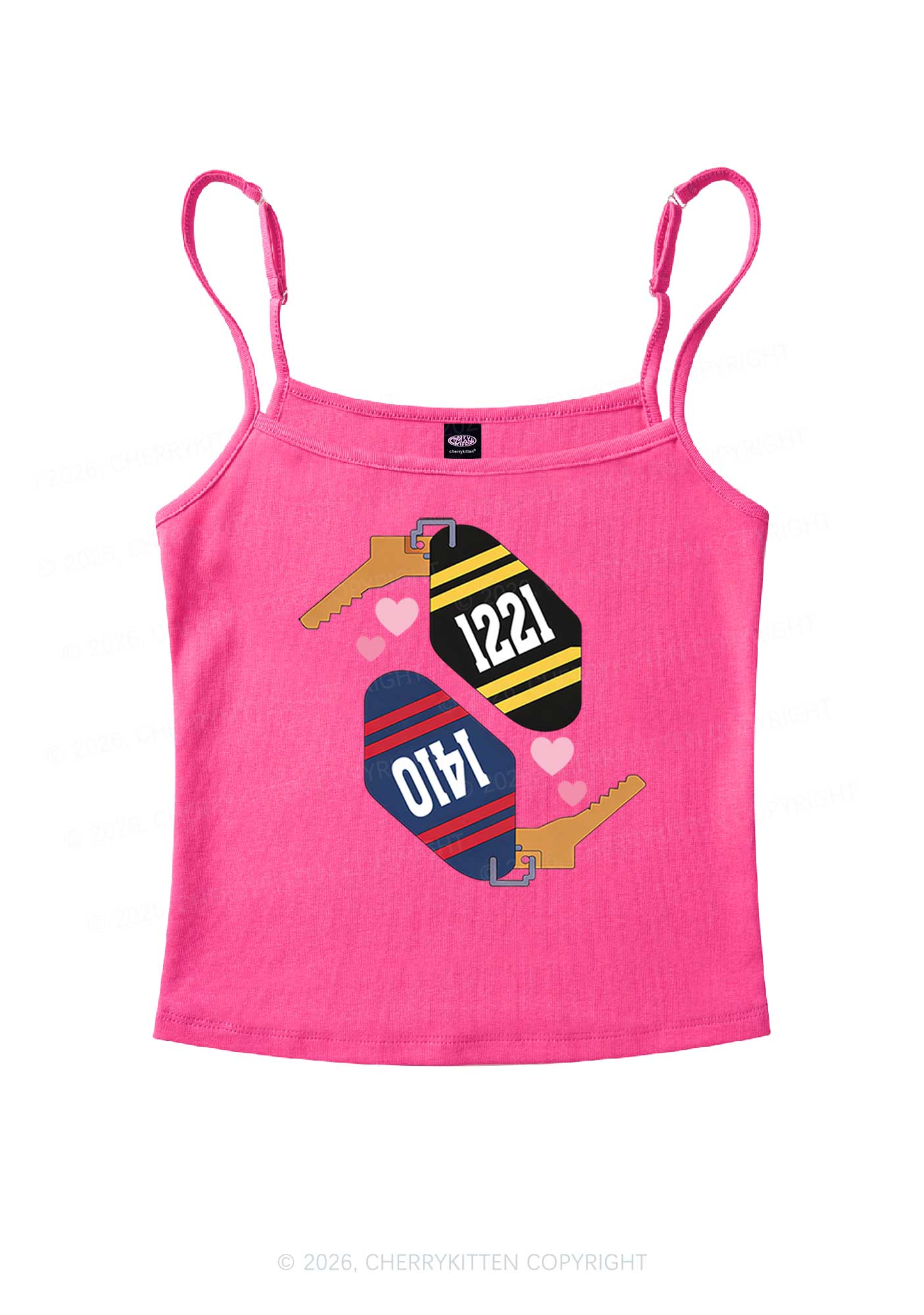 Retro Key Tag HR Y2K Spaghetti Strap Cami Cherrykitten
