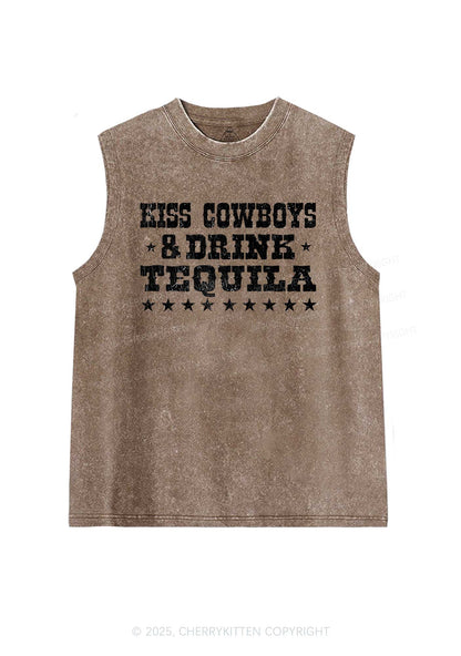 Kiss Cowboys Y2K Washed Muscle Tank Cherrykitten