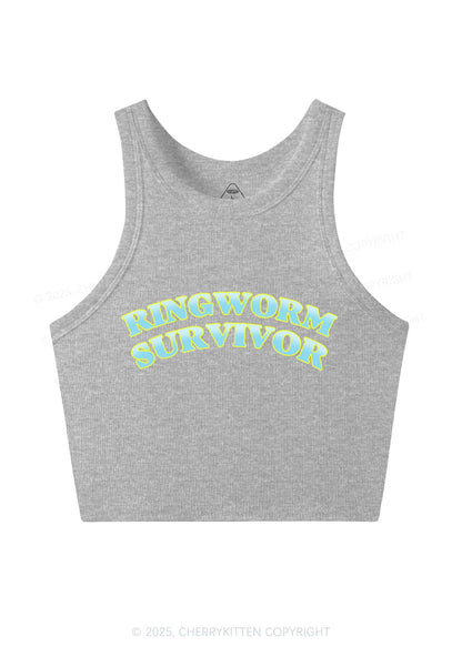 Ringworm Survivor Y2K Crop Tank Top Cherrykitten