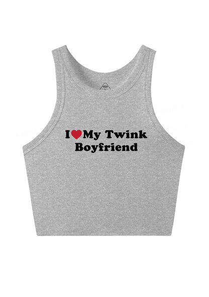 I Love My Twink BF Pride Y2K Crop Tank Top Cherrykitten