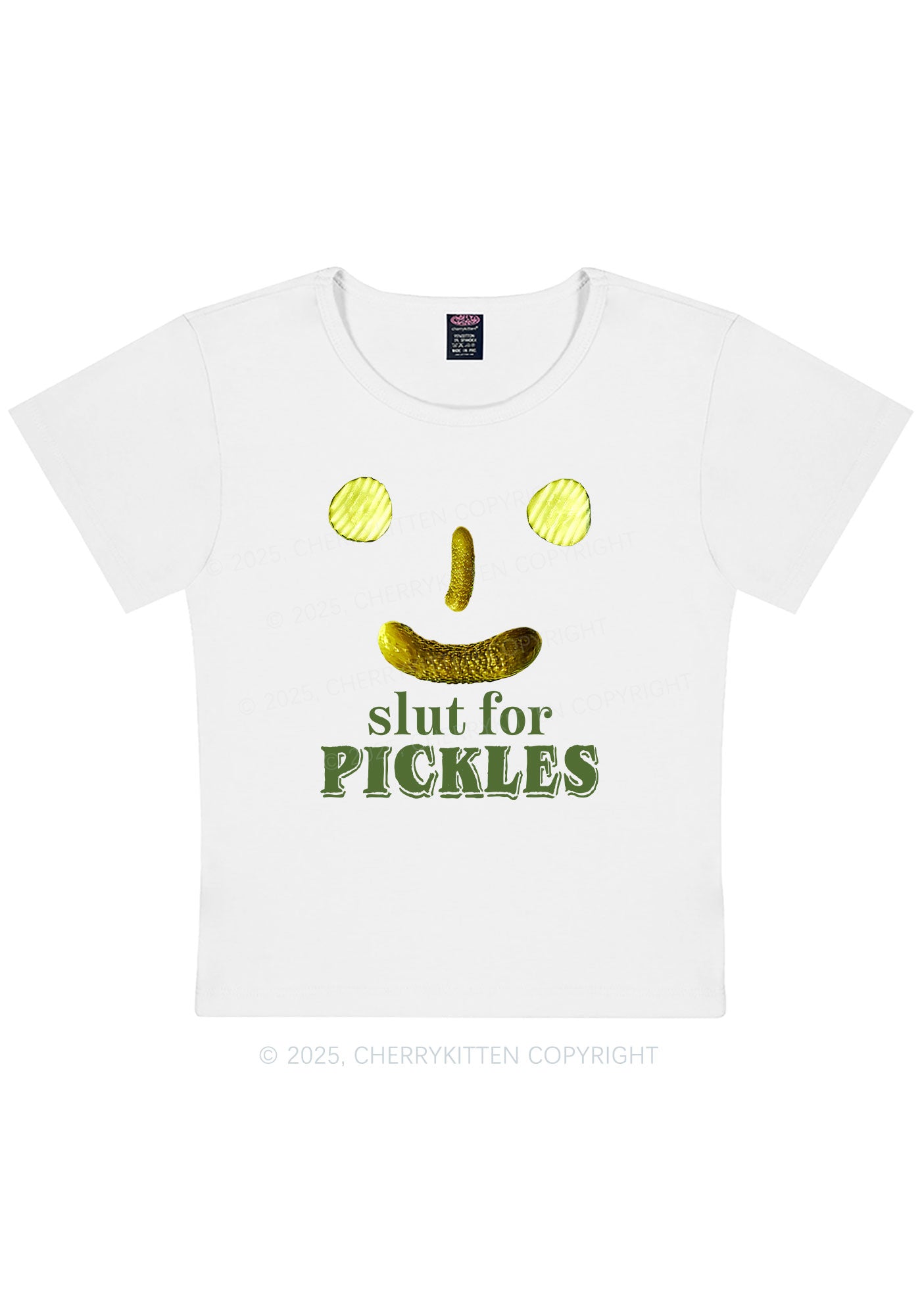 Slxt For Pickles Y2K Baby Tee Cherrykitten