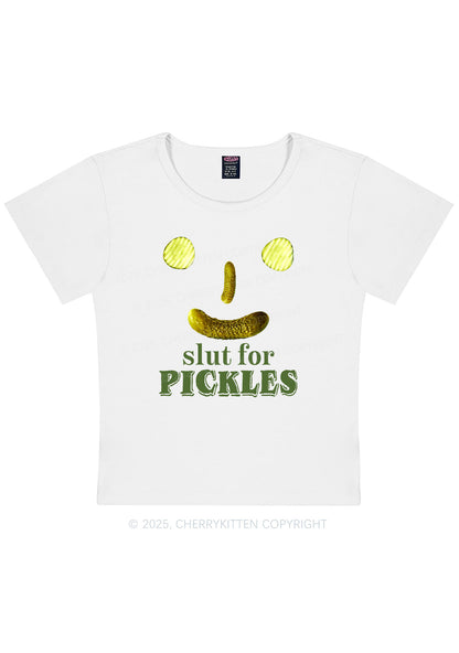 Slxt For Pickles Y2K Baby Tee Cherrykitten
