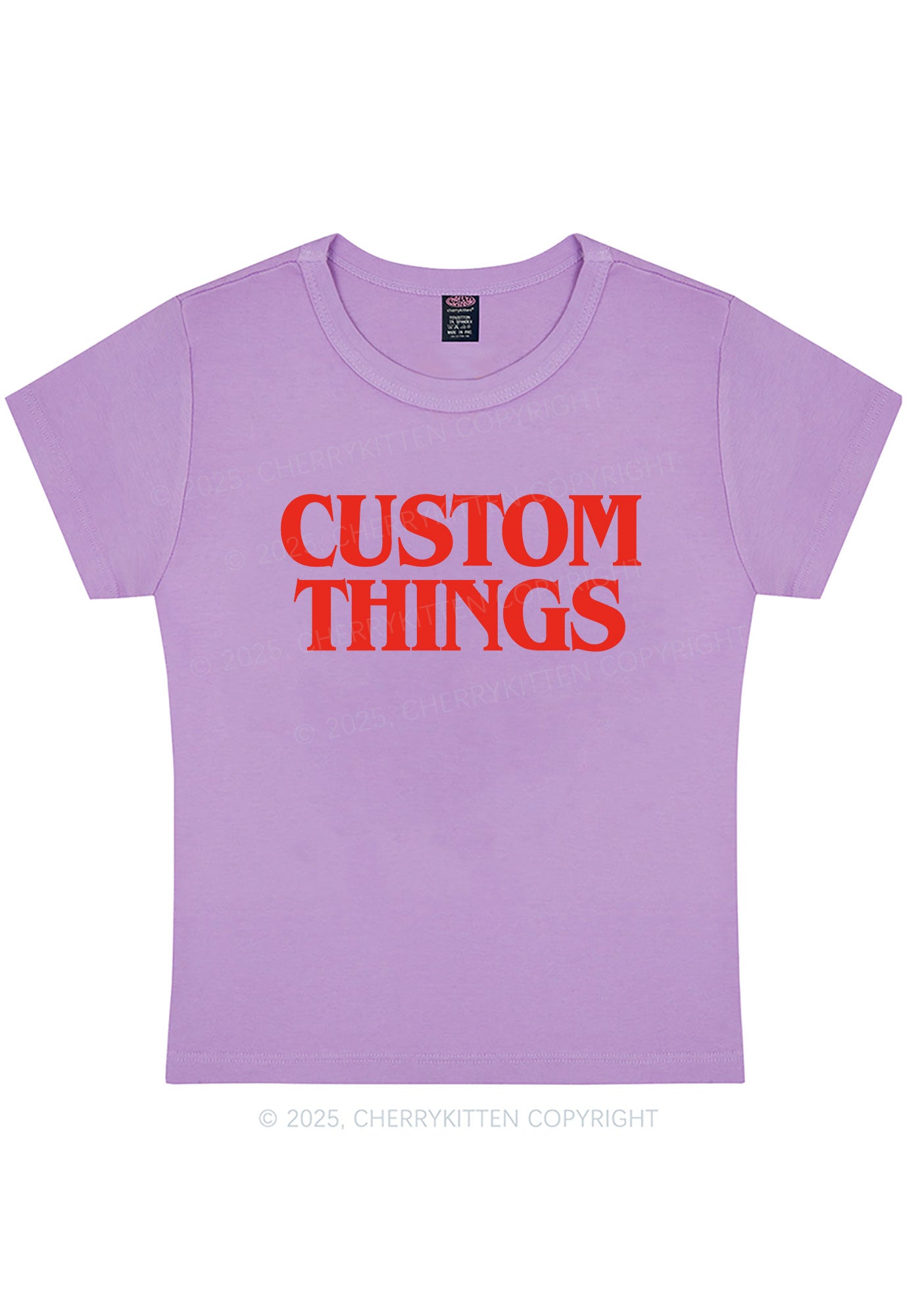 Custom Things Y2K Baby Tee Cherrykitten