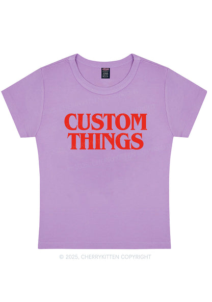 Custom Things Y2K Baby Tee Cherrykitten