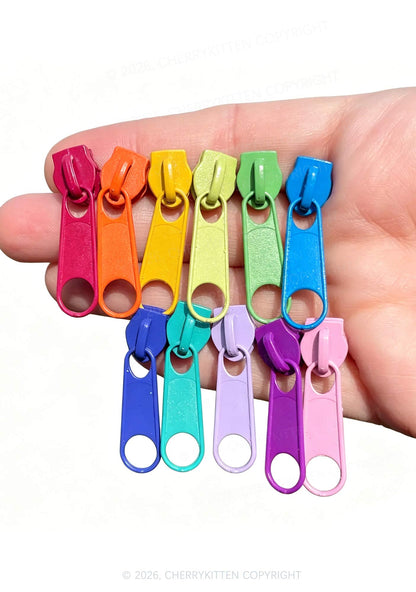 Metal Zipper Y2K Earrings Cherrykitten