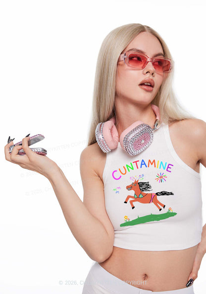 Cxxtamine Pony Y2K Crop Tank Top Cherrykitten