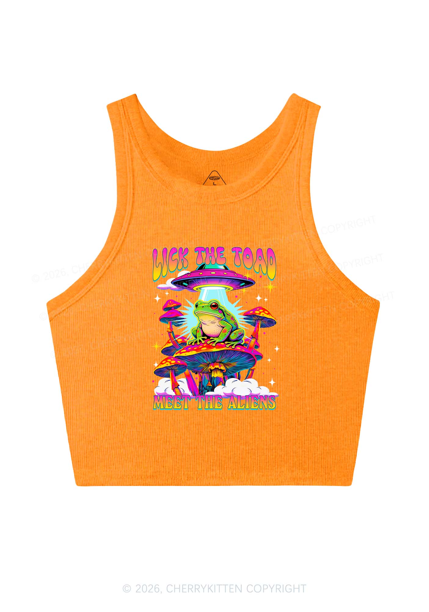 Lick The Toad Y2K Crop Tank Top Cherrykitten