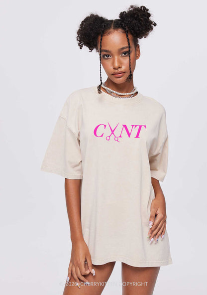 Pink Scissors Cxxt Pride Y2K Shirts Washed Tee Cherrykitten