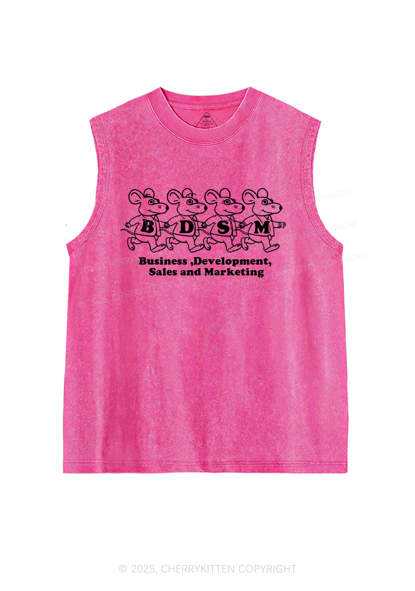 BDSM Rats Y2K Washed Muscle Tank Cherrykitten