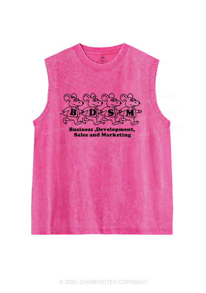 BDSM Rats Y2K Washed Muscle Tank Cherrykitten