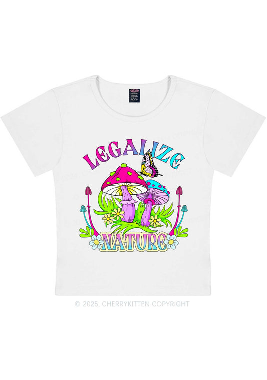 Legalize Nature Shrooms Y2K Baby Tee Cherrykitten