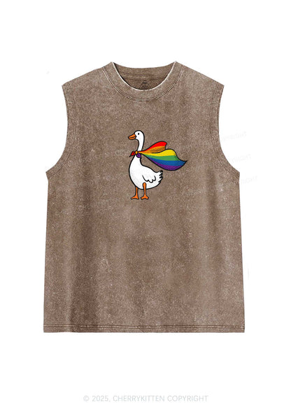 Pride Goose Y2K Washed Muscle Tank Cherrykitten