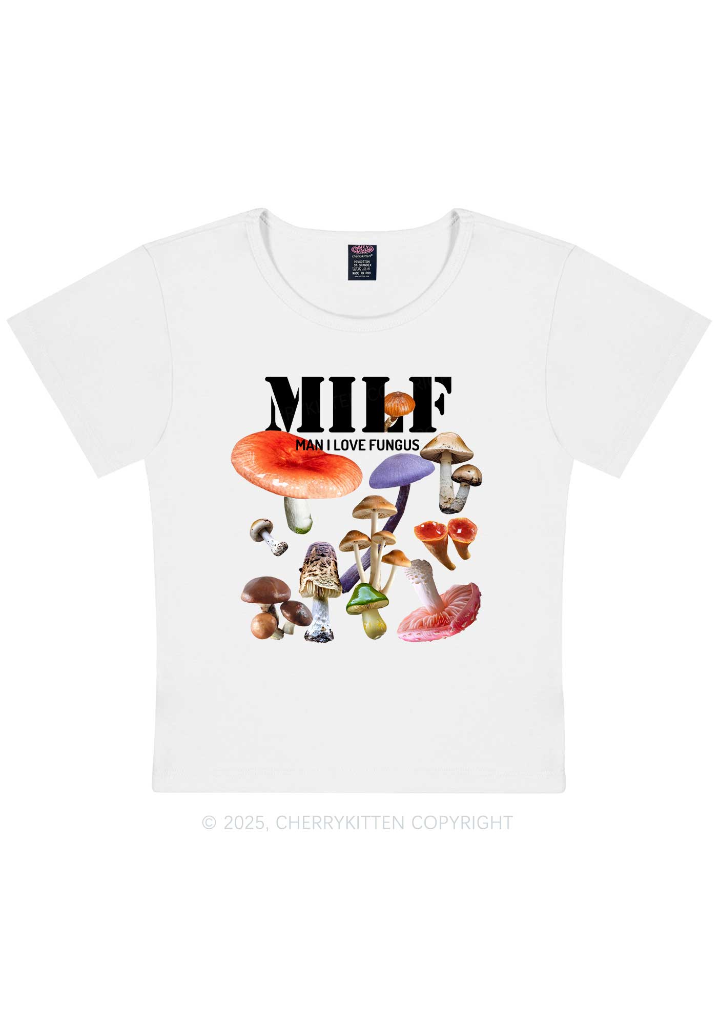 Man I Love Fungus Y2K Baby Tee Cherrykitten