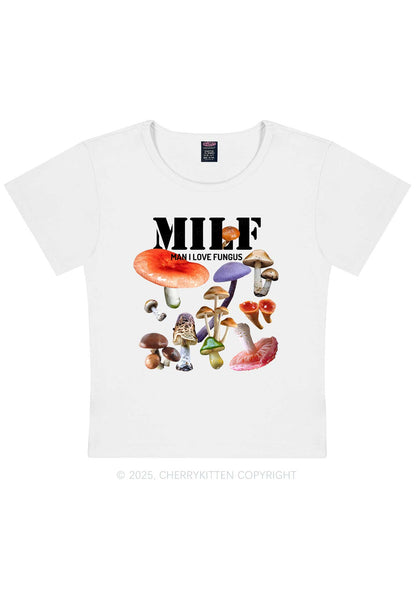 Man I Love Fungus Y2K Baby Tee Cherrykitten