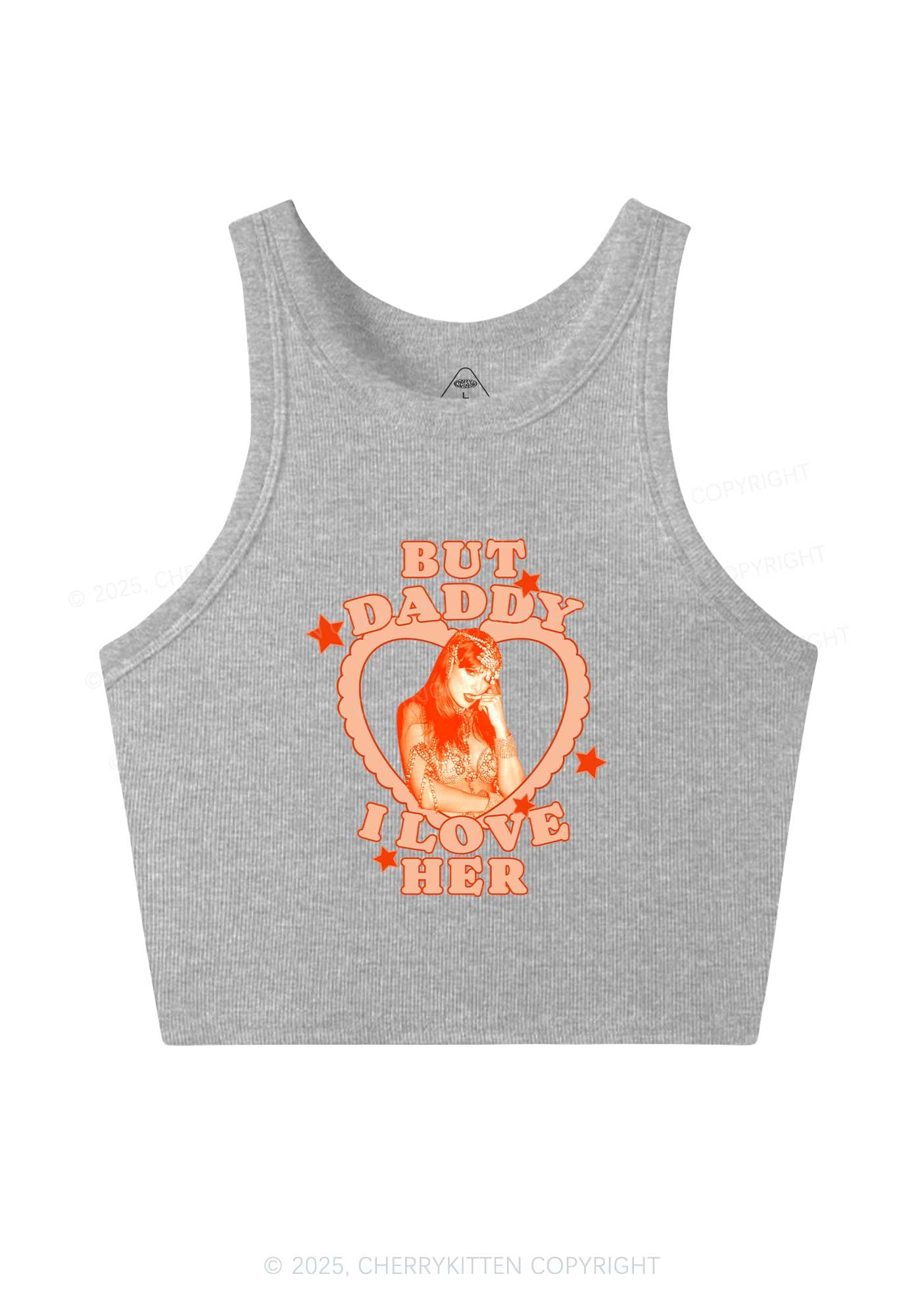 Daddy Love Heart TS Y2K Crop Tank Top Cherrykitten