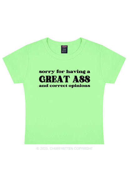 Sorry For Having Great Axx Y2K Baby Tee Cherrykitten