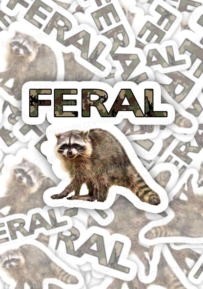 Feral Raccoon 1Pc Y2K Sticker Cherrykitten