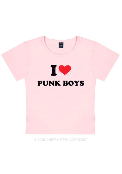 I Love Punk Boys Y2K Baby Tee Cherrykitten