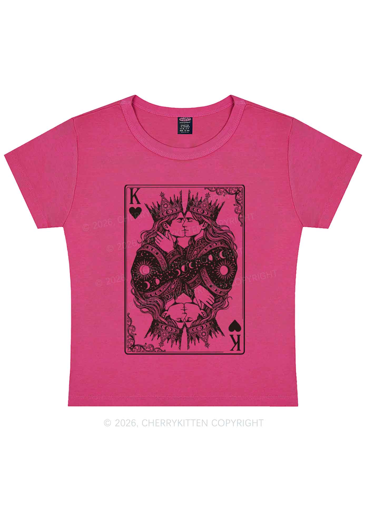Kings Kissing Pride Y2K Baby Tee Cherrykitten