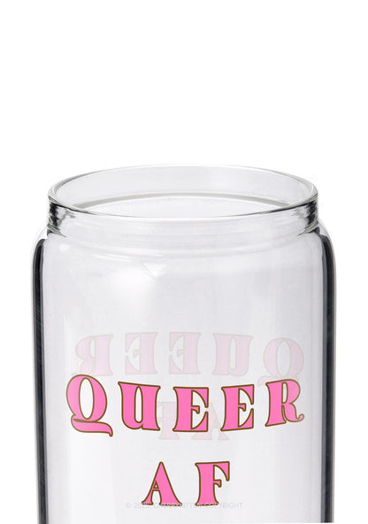 Queer AF Pride Y2K Printed Glass Cup Cherrykitten