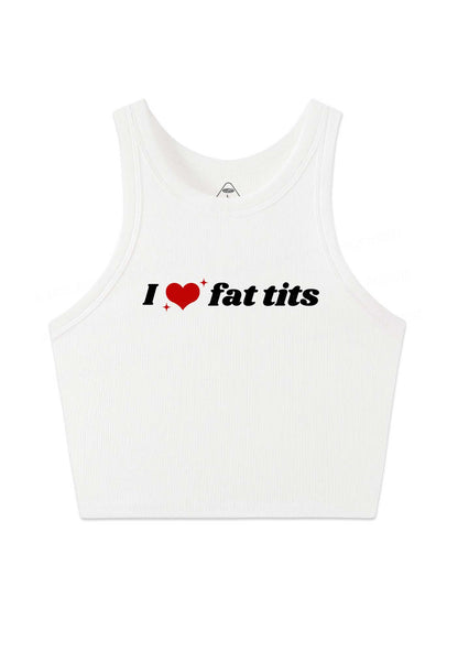 I Love Fat Txts Y2K Crop Tank Top Cherrykitten