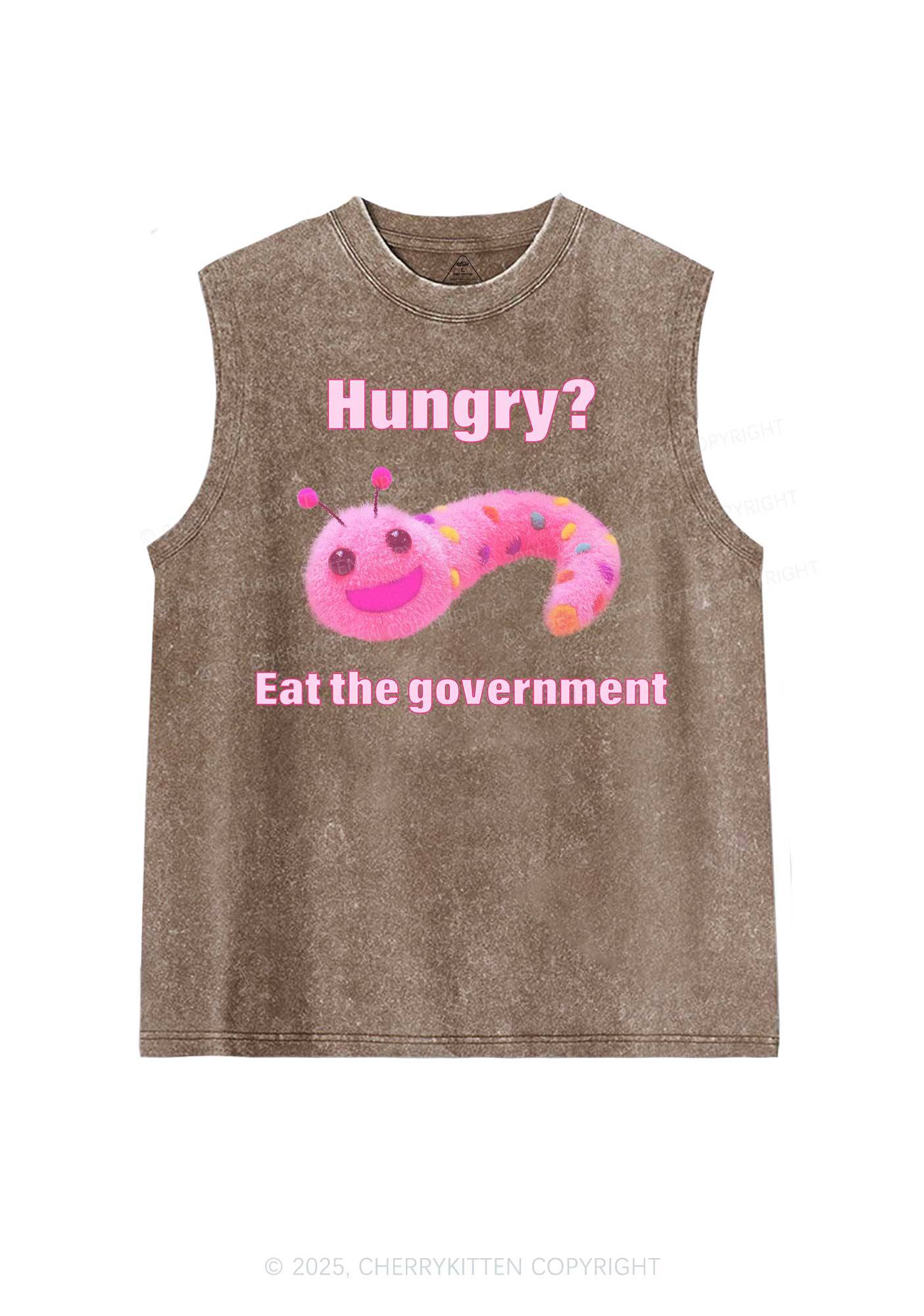 Eat The Government Y2K Washed Muscle Tank Cherrykitten