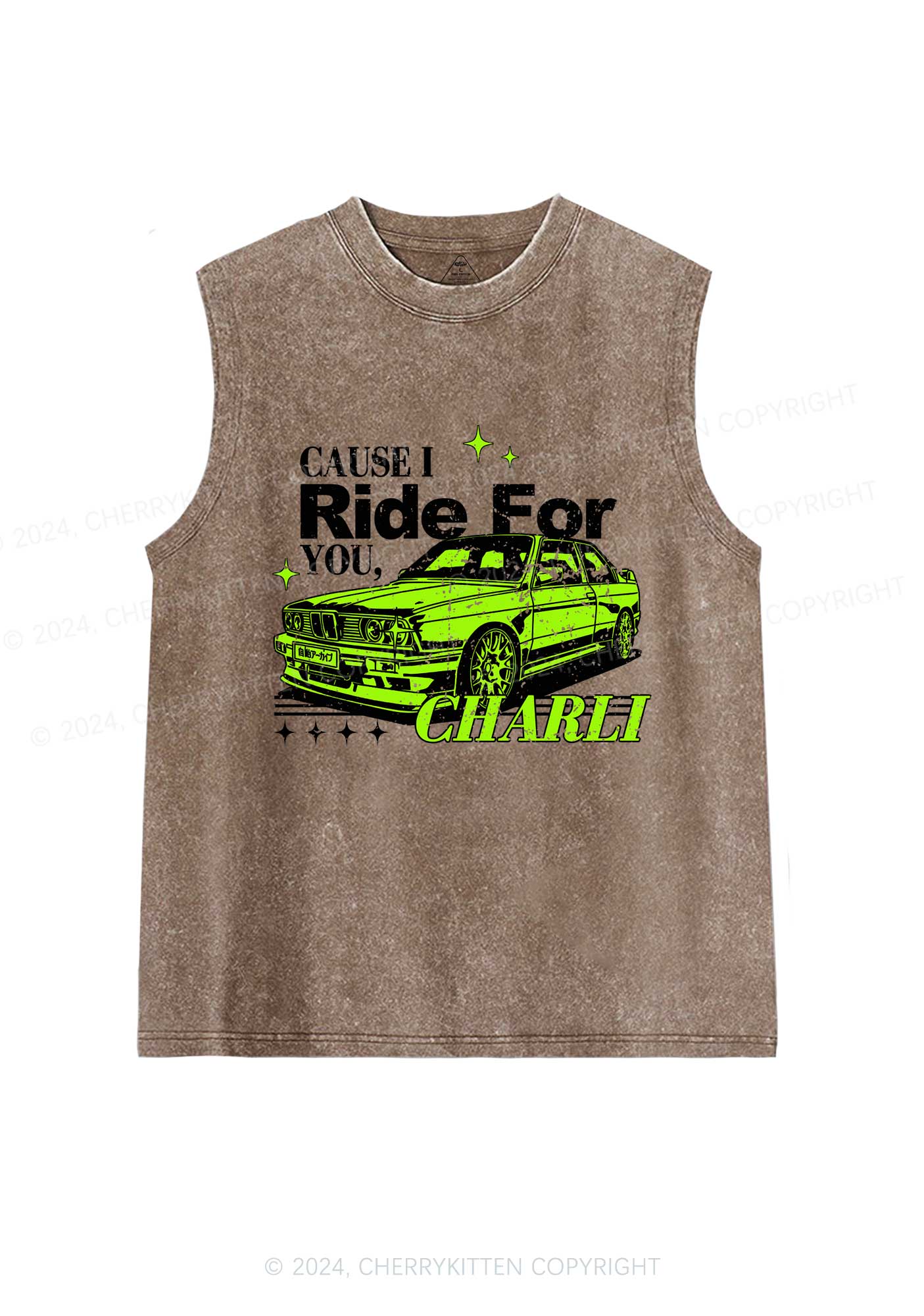 Ride For CX Y2K Washed Tank Cherrykitten