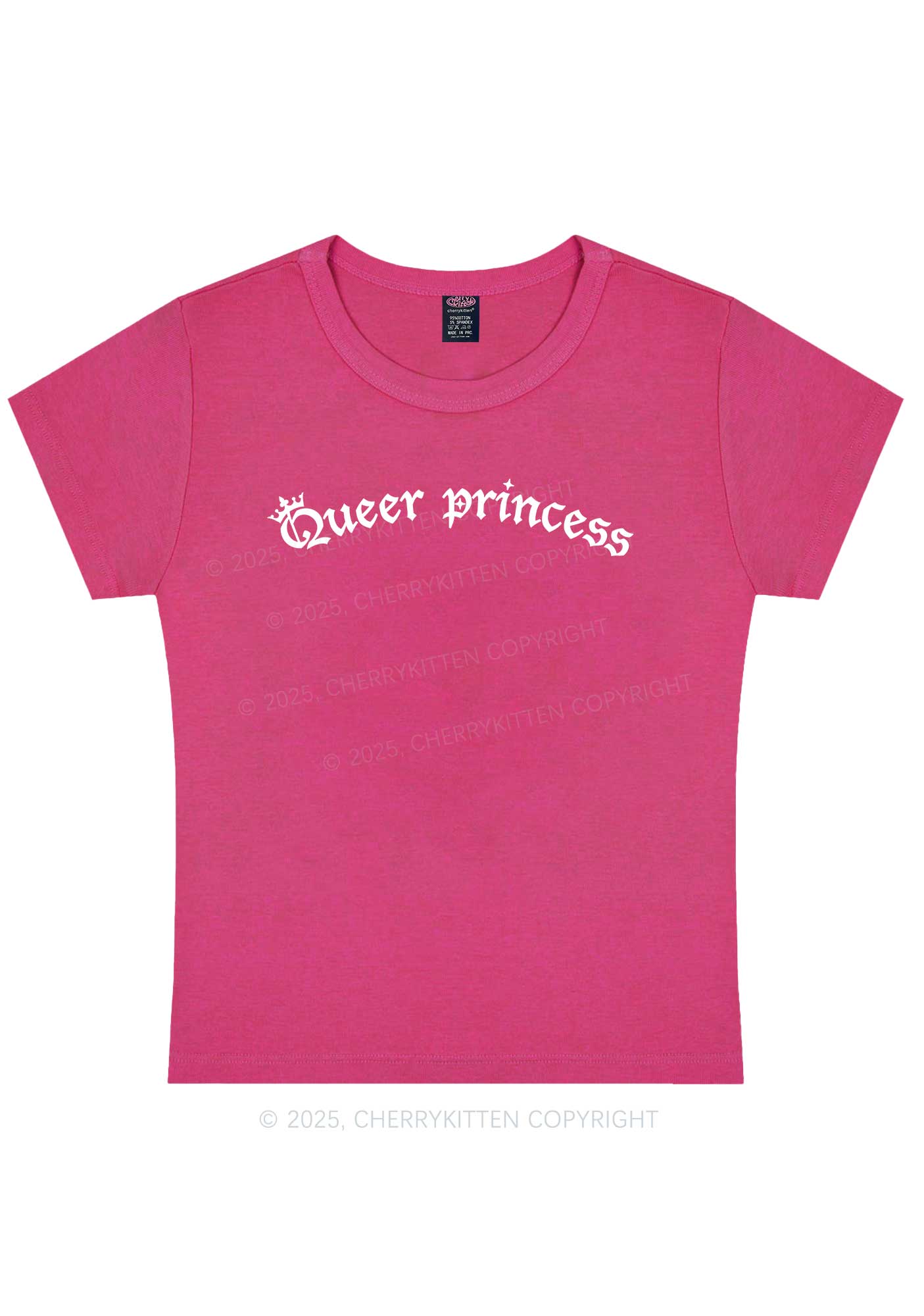 Gothic Queer Princess Pride Y2K Baby Tee Cherrykitten