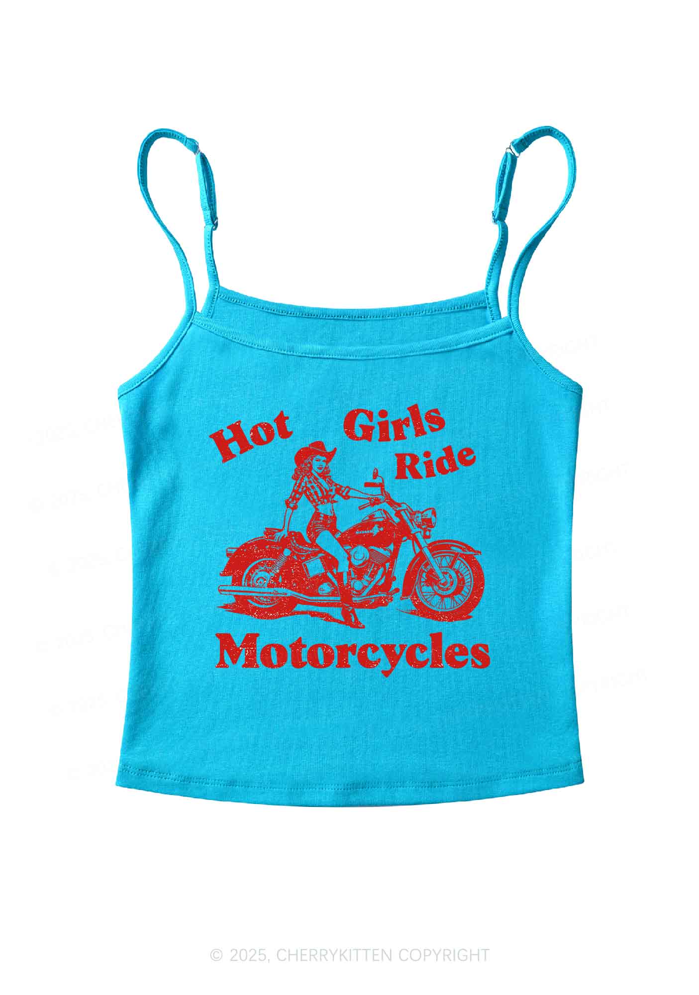 Hot Girls Ride Motorcycles Y2K Spaghetti Strap Cami Cherrykitten
